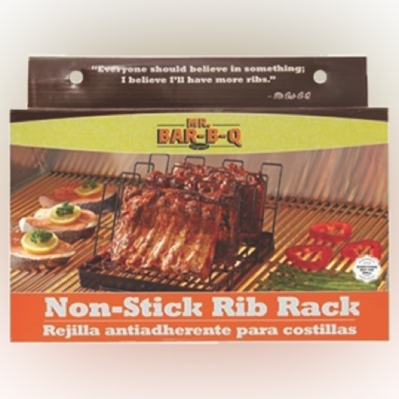 MR-BAR-B-Q Non-Stick Rib Rack - Black - Picture 3 of 10